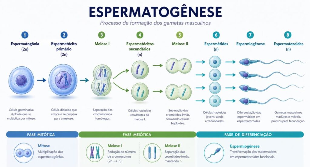 Espermatogênese: questões comentadas para estudo